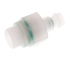 PVDF DN 5 Bouchon d'accouplement G 1/4 pouce filetage mâle double obturation