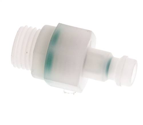 PVDF DN 5 Bouchon d'accouplement G 1/4 pouce filetage mâle double obturation