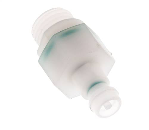 PVDF DN 5 Bouchon d'accouplement G 1/4 pouce filetage mâle double obturation