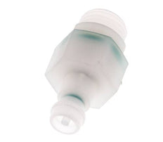PVDF DN 5 Bouchon d'accouplement G 1/4 pouce filetage mâle double obturation