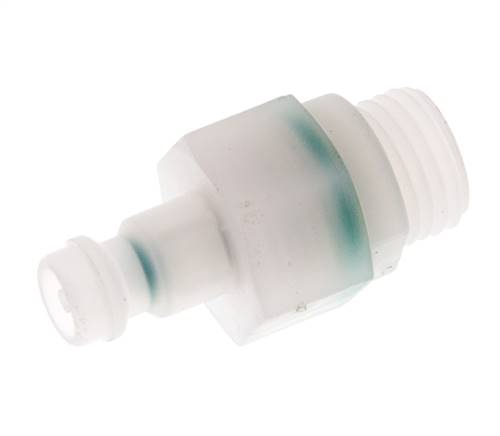 PVDF DN 5 Bouchon d'accouplement G 1/4 pouce filetage mâle double obturation