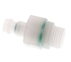 PVDF DN 5 Bouchon d'accouplement G 1/4 pouce filetage mâle double obturation