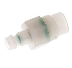 PVDF DN 5 Coupling Plug G 1/8 inch Female Threads Double Shut-Off