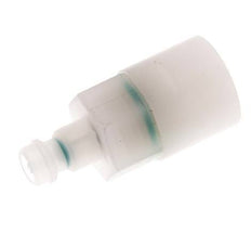PVDF DN 5 Coupling Plug G 1/4 inch Female Threads Double Shut-Off