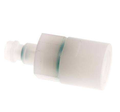 PVDF DN 5 Coupling Plug G 1/4 inch Female Threads Double Shut-Off