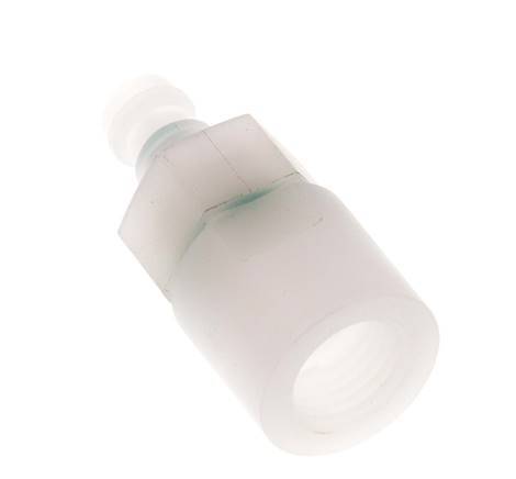 PVDF DN 5 Bouchon d'accouplement G 1/4 pouce filetage femelle double obturation