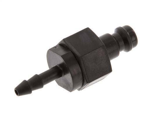 POM DN 5 Coupling Plug 4 mm Hose Pillar Double Shut-Off