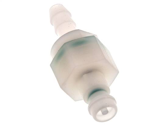 PVDF DN 5 Bouchon d'accouplement 6 mm Pilier de tuyau double obturation