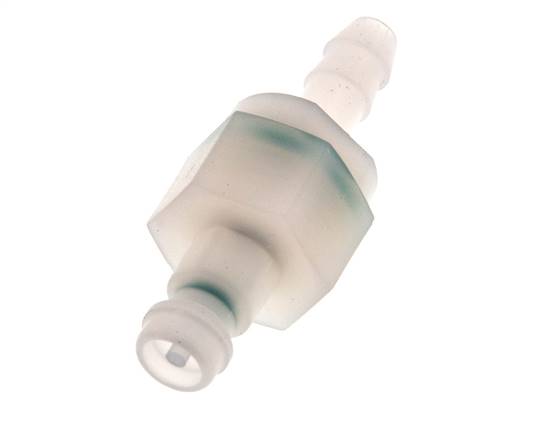 PVDF DN 5 Bouchon d'accouplement 6 mm Pilier de tuyau double obturation