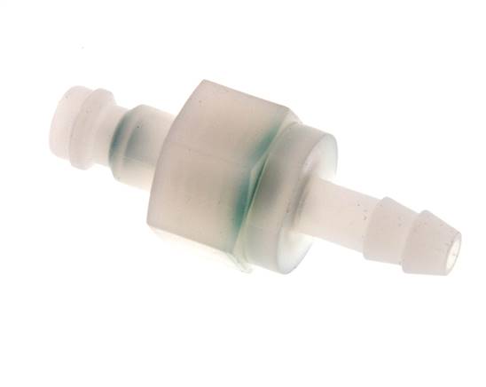 PVDF DN 5 Bouchon d'accouplement 6 mm Pilier de tuyau double obturation
