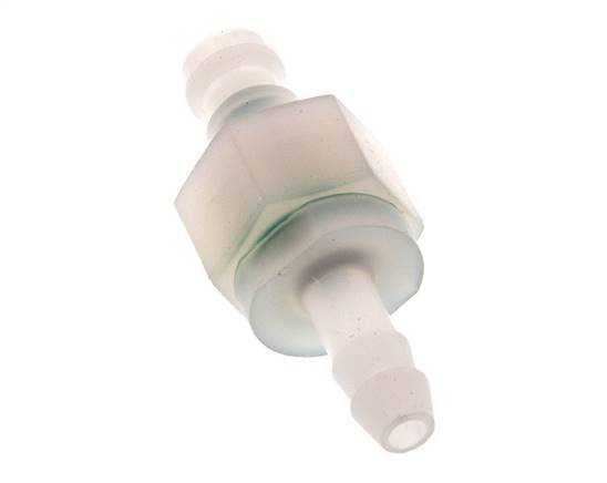 PVDF DN 5 Bouchon d'accouplement 6 mm Pilier de tuyau double obturation