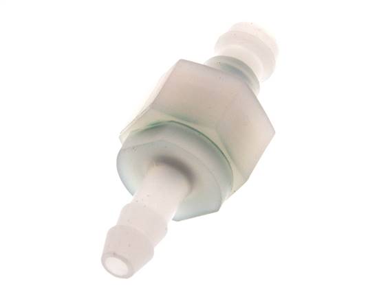 PVDF DN 5 Bouchon d'accouplement 6 mm Pilier de tuyau double obturation