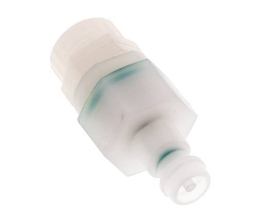 PVDF DN 5 Coupling Plug 6x8 mm Union Nut Double Shut-Off