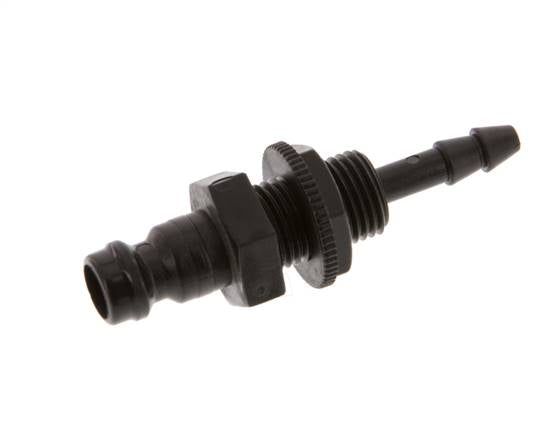 Laiton DN 5 Air Coupling Plug 4 mm Hose Pillar Bulkhead