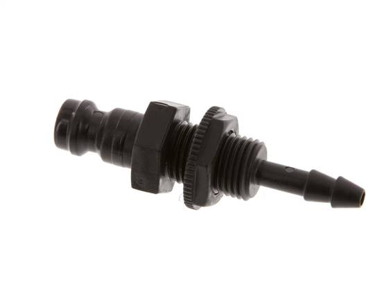 Laiton DN 5 Air Coupling Plug 4 mm Hose Pillar Bulkhead