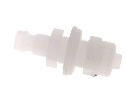 PVDF DN 5 Bouchon d'accouplement 6x8 mm Écrou union Bulkhead