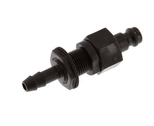 Laiton DN 5 Coupleur d'air Bouchon 6 mm Pilier de tuyau Bulkhead Double obturation