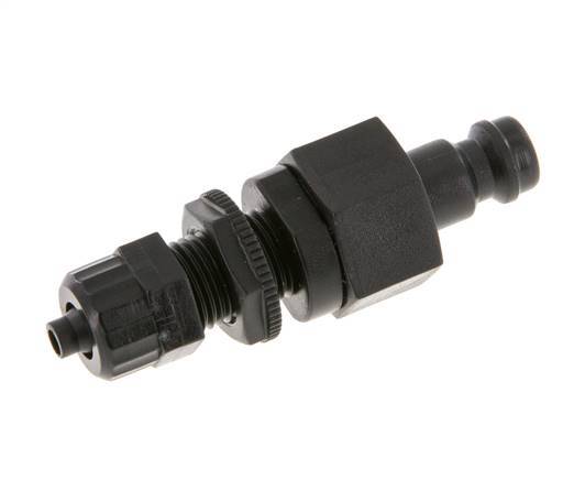 Raccord d'air DN 5 en laiton Bouchon 4x6 mm écrou-union Bulkhead Double Shut-Off