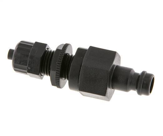 Raccord d'air DN 5 en laiton Bouchon 4x6 mm écrou-union Bulkhead Double Shut-Off