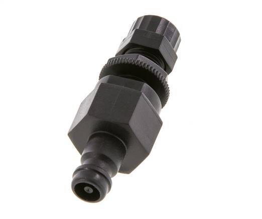 Raccord d'air DN 5 en laiton Bouchon 4x6 mm écrou-union Bulkhead Double Shut-Off