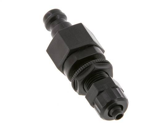Raccord d'air DN 5 en laiton Bouchon 4x6 mm écrou-union Bulkhead Double Shut-Off