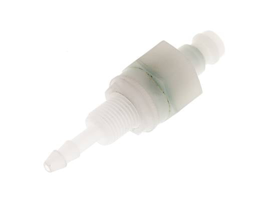 PVDF DN 5 Bouchon d'accouplement 4 mm Pilier de tuyau Bulkhead double obturation