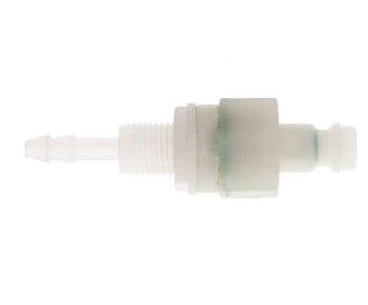 PVDF DN 5 Bouchon d'accouplement 4 mm Pilier de tuyau Bulkhead double obturation