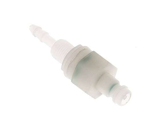 PVDF DN 5 Bouchon d'accouplement 4 mm Pilier de tuyau Bulkhead double obturation