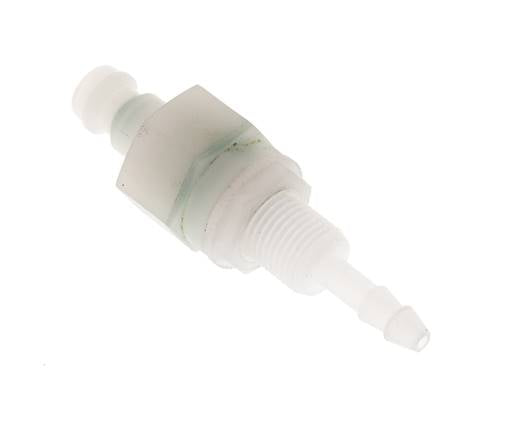 PVDF DN 5 Bouchon d'accouplement 4 mm Pilier de tuyau Bulkhead double obturation