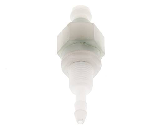 PVDF DN 5 Bouchon d'accouplement 4 mm Pilier de tuyau Bulkhead double obturation