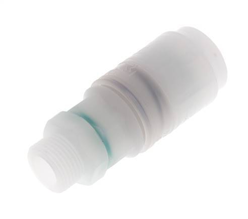 PVDF DN 7.2 Coupling Socket G 3/8 inch Male Threads