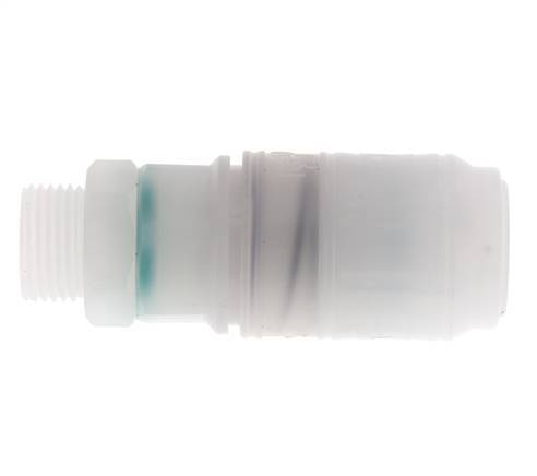 PVDF DN 7.2 Coupling Socket G 3/8 inch Male Threads