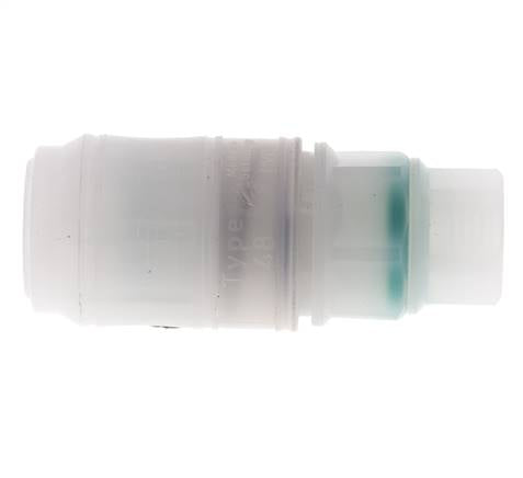 PVDF DN 7.2 Manchon d'accouplement G Filets femelles 1/4 pouce