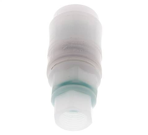PVDF DN 7.2 Manchon d'accouplement G Filets femelles 1/4 pouce