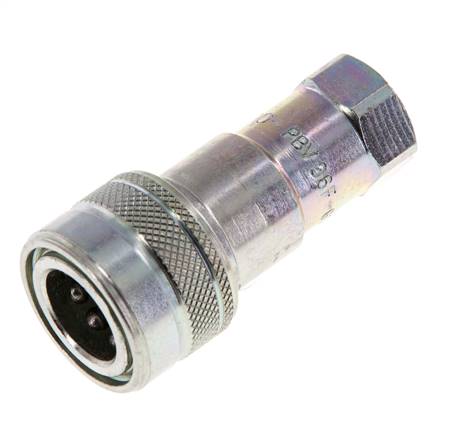 Acier Coupleur hydraulique DN 6.3 Embout G 1/4 pouce filetage femelle ISO 7241-1 B D 14.2mm