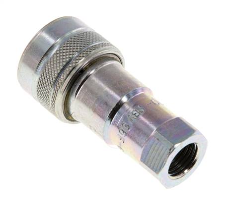 Acier Coupleur hydraulique DN 6.3 Embout G 1/4 pouce filetage femelle ISO 7241-1 B D 14.2mm