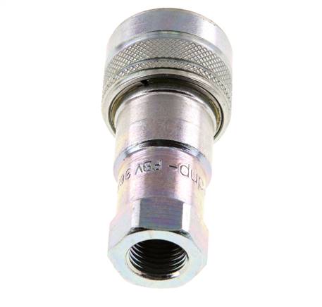 Acier Coupleur hydraulique DN 6.3 Embout G 1/4 pouce filetage femelle ISO 7241-1 B D 14.2mm