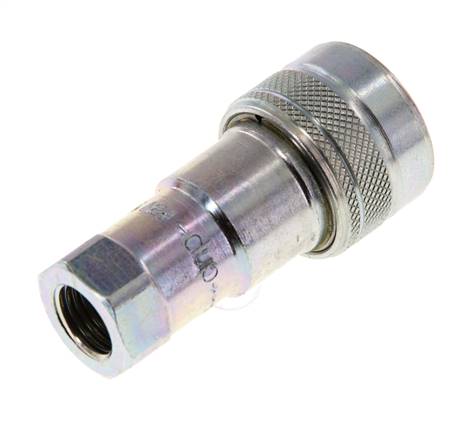 Acier Coupleur hydraulique DN 6.3 Embout G 1/4 pouce filetage femelle ISO 7241-1 B D 14.2mm