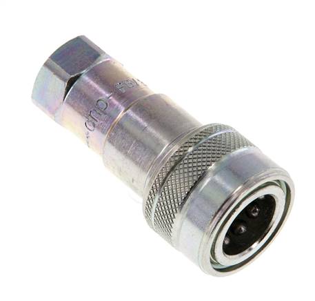 Acier Coupleur hydraulique DN 6.3 Embout G 1/4 pouce filetage femelle ISO 7241-1 B D 14.2mm