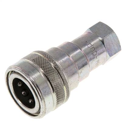Acier DN 10 Coupleur hydraulique femelle G 3/8 pouce Filets femelles ISO 7241-1 B D 19.1mm