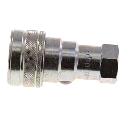 Acier DN 10 Coupleur hydraulique femelle G 3/8 pouce Filets femelles ISO 7241-1 B D 19.1mm