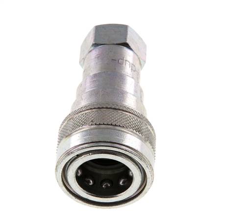 Acier DN 10 Coupleur hydraulique femelle G 3/8 pouce Filets femelles ISO 7241-1 B D 19.1mm