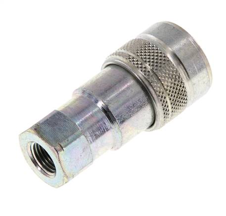Acier DN 5 Coupleur hydraulique femelle 1/8 pouce Filets NPT femelle ISO 7241-1 B D 10.9mm