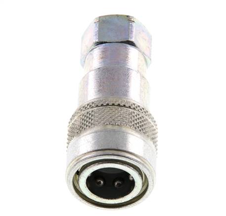 Acier DN 5 Coupleur hydraulique femelle 1/8 pouce Filets NPT femelle ISO 7241-1 B D 10.9mm