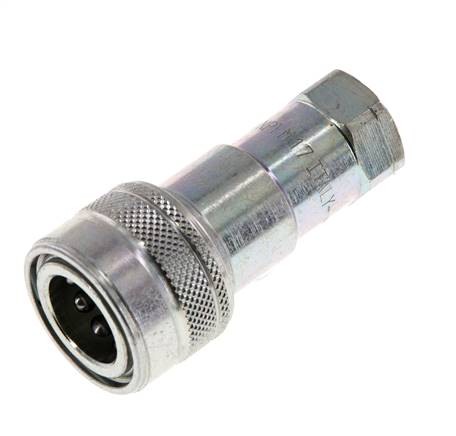 Acier Coupleur hydraulique DN 6.3 Embout 1/4 pouce femelle NPT Filets ISO 7241-1 B D 14.2mm