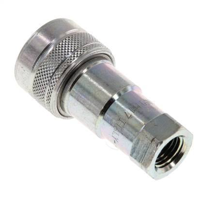Acier Coupleur hydraulique DN 6.3 Embout 1/4 pouce femelle NPT Filets ISO 7241-1 B D 14.2mm