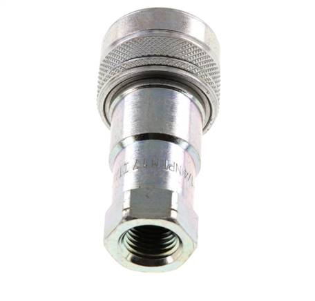 Acier Coupleur hydraulique DN 6.3 Embout 1/4 pouce femelle NPT Filets ISO 7241-1 B D 14.2mm