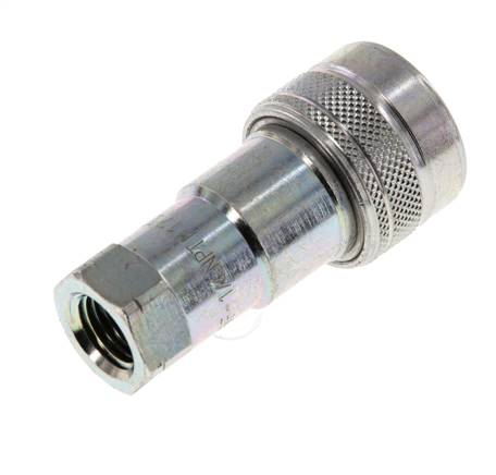 Acier Coupleur hydraulique DN 6.3 Embout 1/4 pouce femelle NPT Filets ISO 7241-1 B D 14.2mm