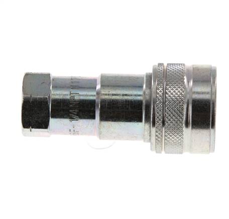 Acier Coupleur hydraulique DN 6.3 Embout 1/4 pouce femelle NPT Filets ISO 7241-1 B D 14.2mm