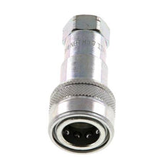 Acier Coupleur hydraulique DN 6.3 Embout 1/4 pouce femelle NPT Filets ISO 7241-1 B D 14.2mm